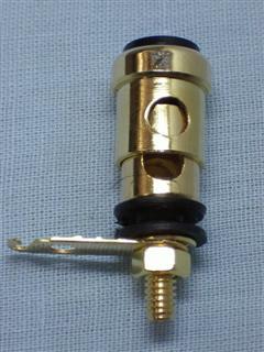 Conectores tipo Bornes - Borne Alto-Falante Dourado 14mm Preto
